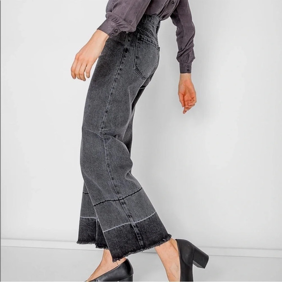 EVIDNT Brigade wide leg black vintage wash jeans size 27 - Picture 4 of 15